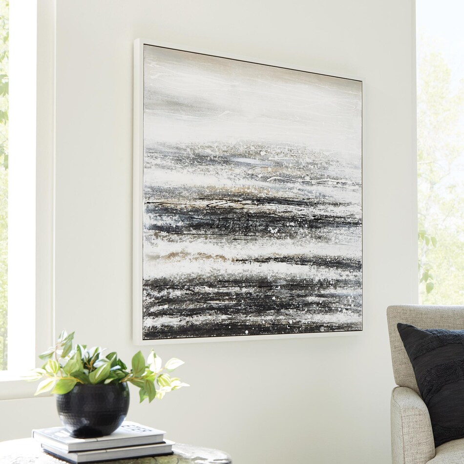wall art white grey navy large picture   