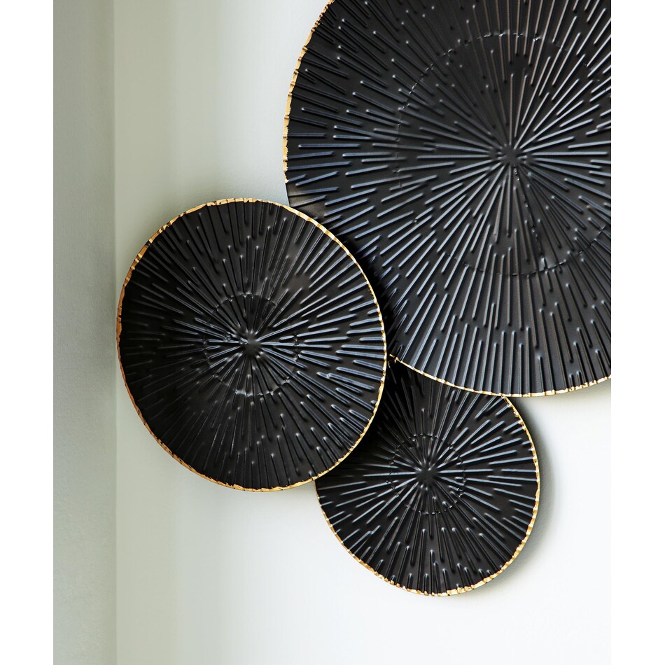 wall decor black gold finish large picture   