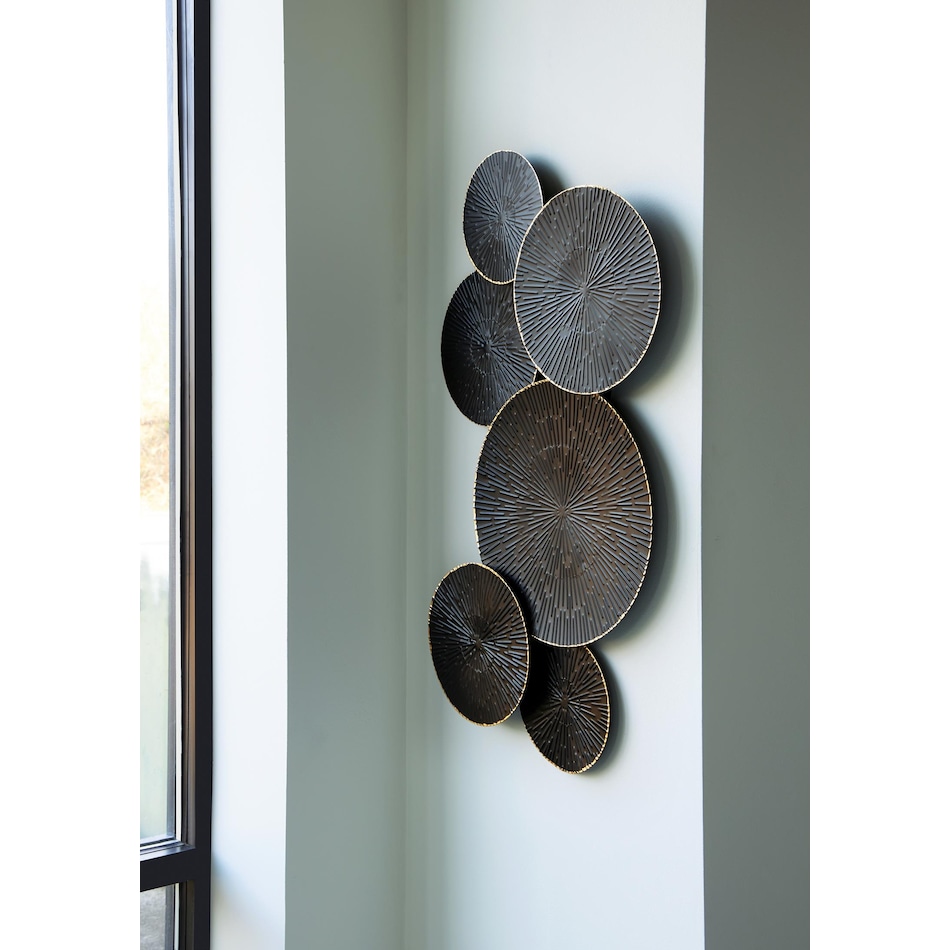 wall decor black gold finish large picture   