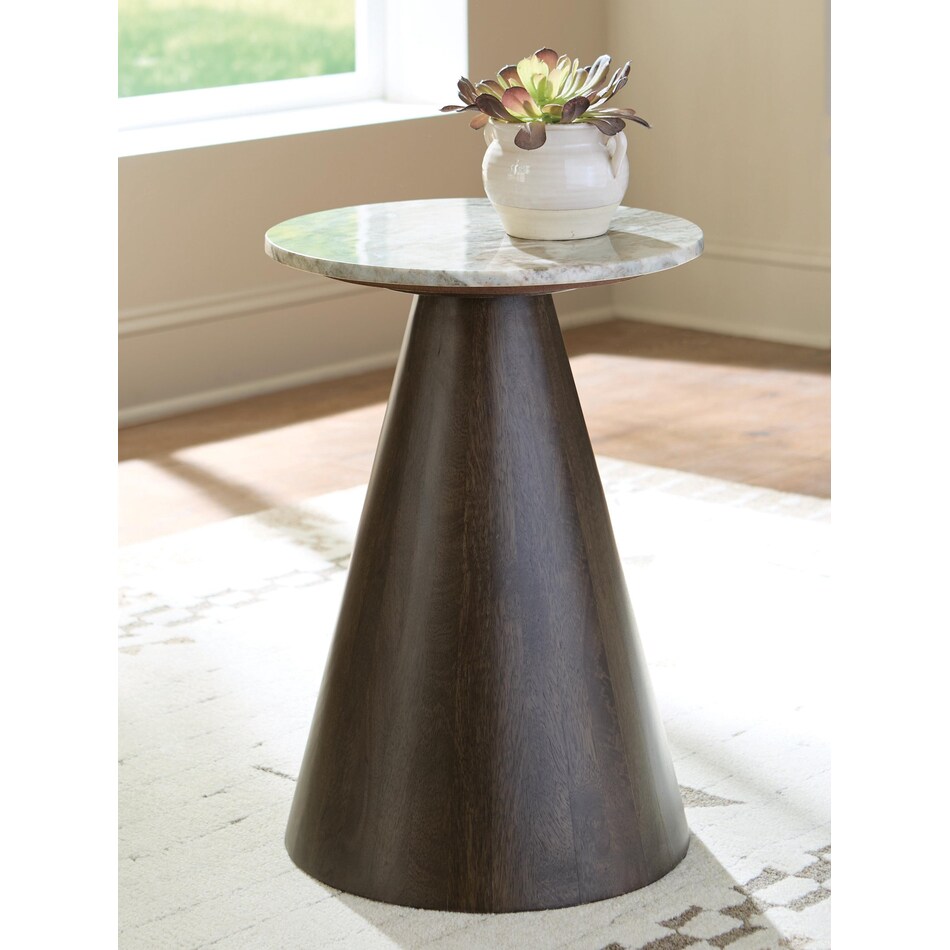 waltnor gray white brown accent table   