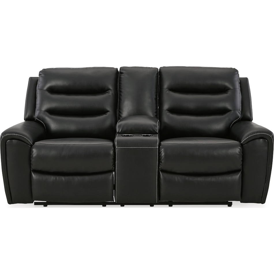 warlin black power reclining console loveseat   