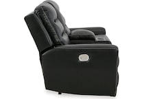 warlin black power reclining console loveseat   
