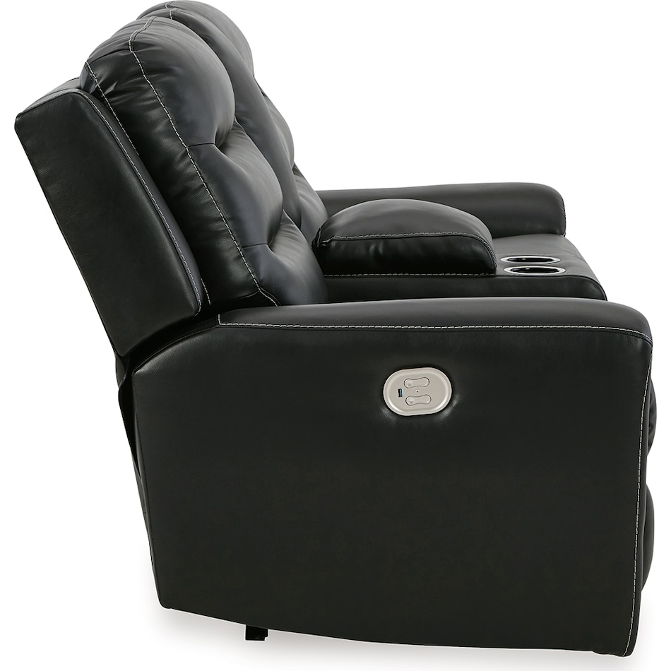 warlin black power reclining console loveseat   