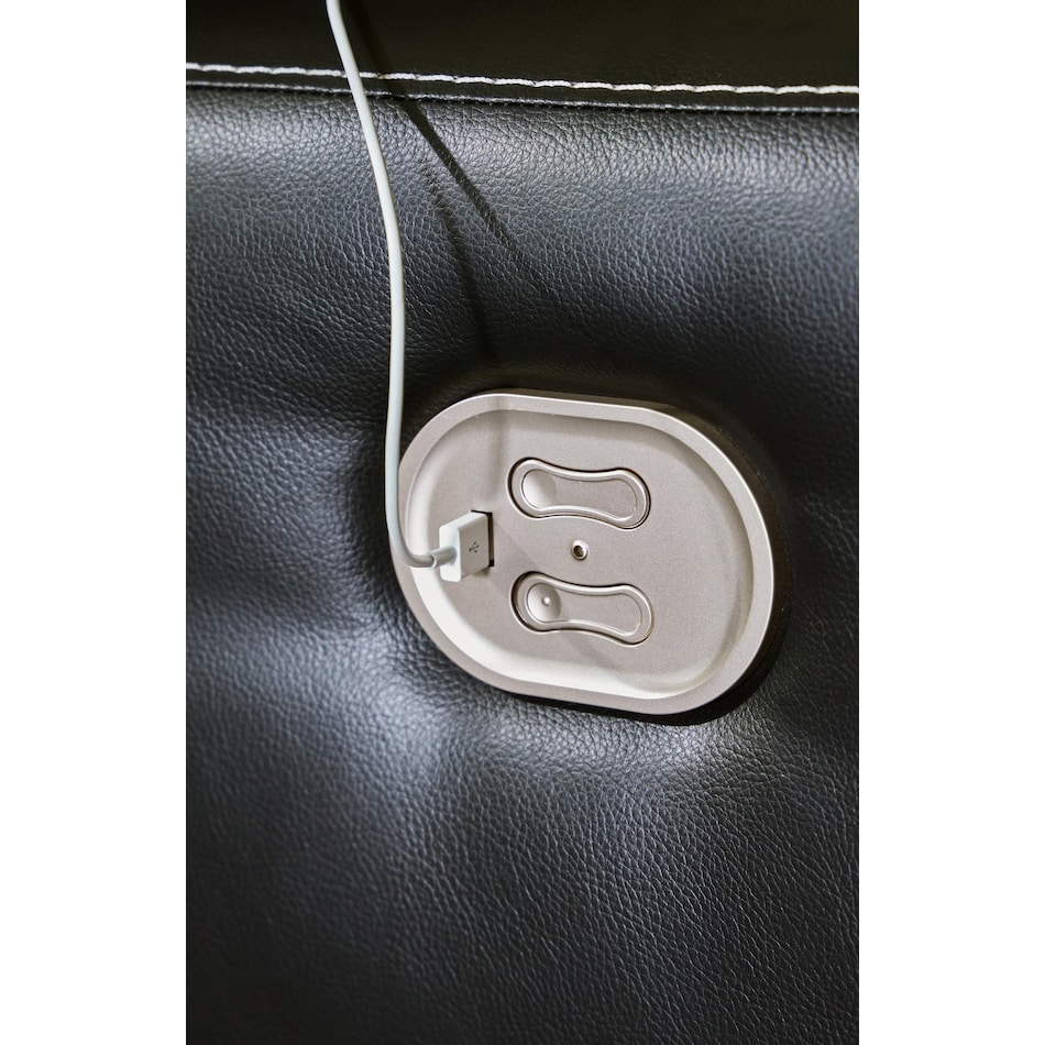 warlin black power reclining console loveseat   