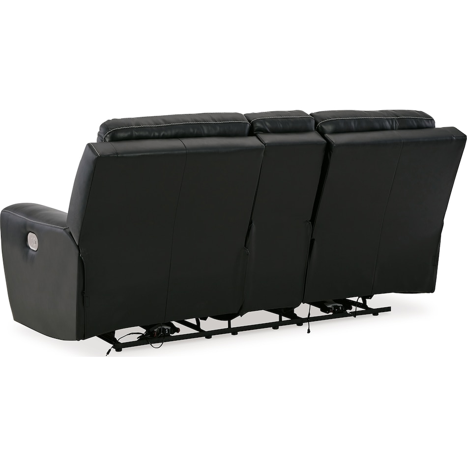 warlin black power reclining console loveseat   