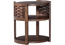 warren park brown chairside table   