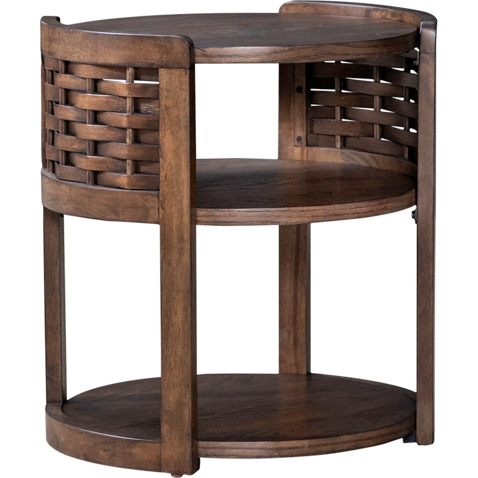 warren park brown chairside table   