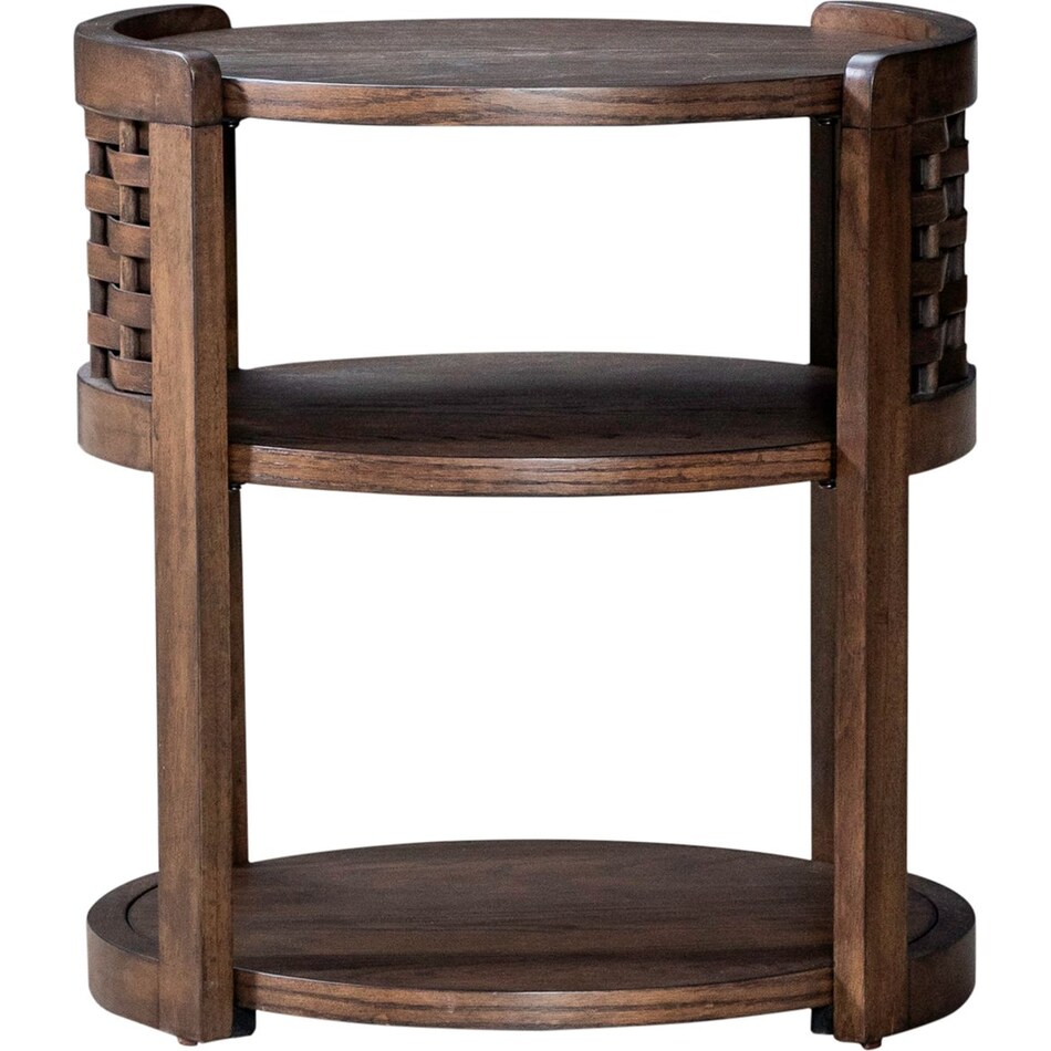 warren park brown chairside table   