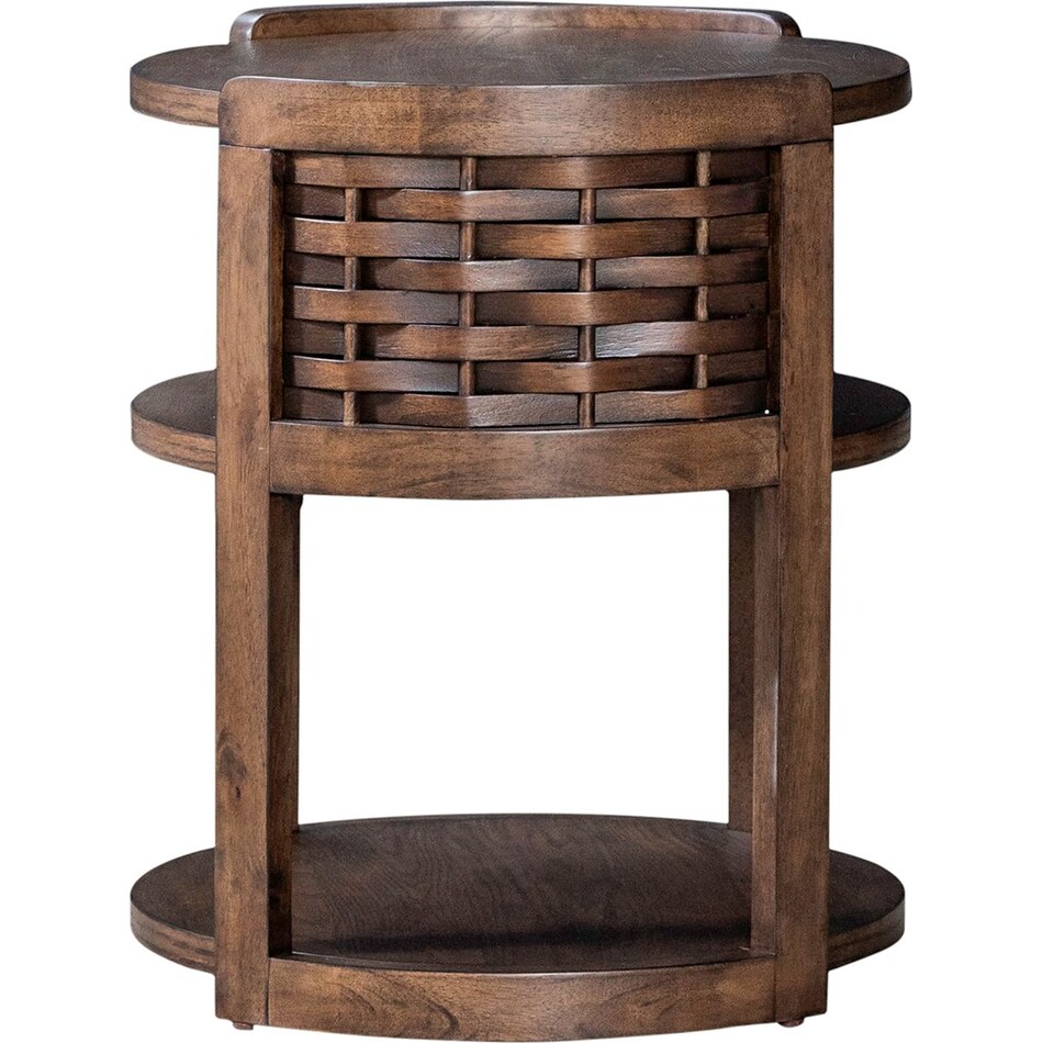 warren park brown chairside table   