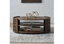 warren park brown cocktail table casters   