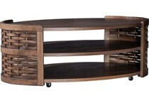 warren park brown cocktail table casters   
