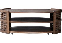 warren park brown cocktail table casters   