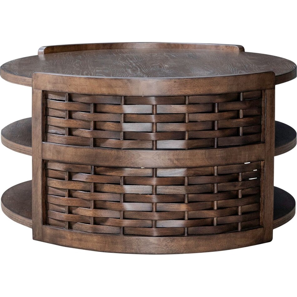 warren park brown cocktail table casters   