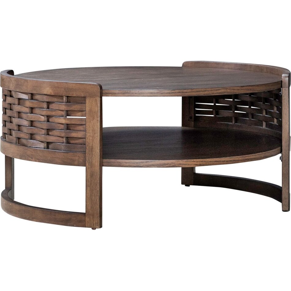 warren park brown cocktail table   