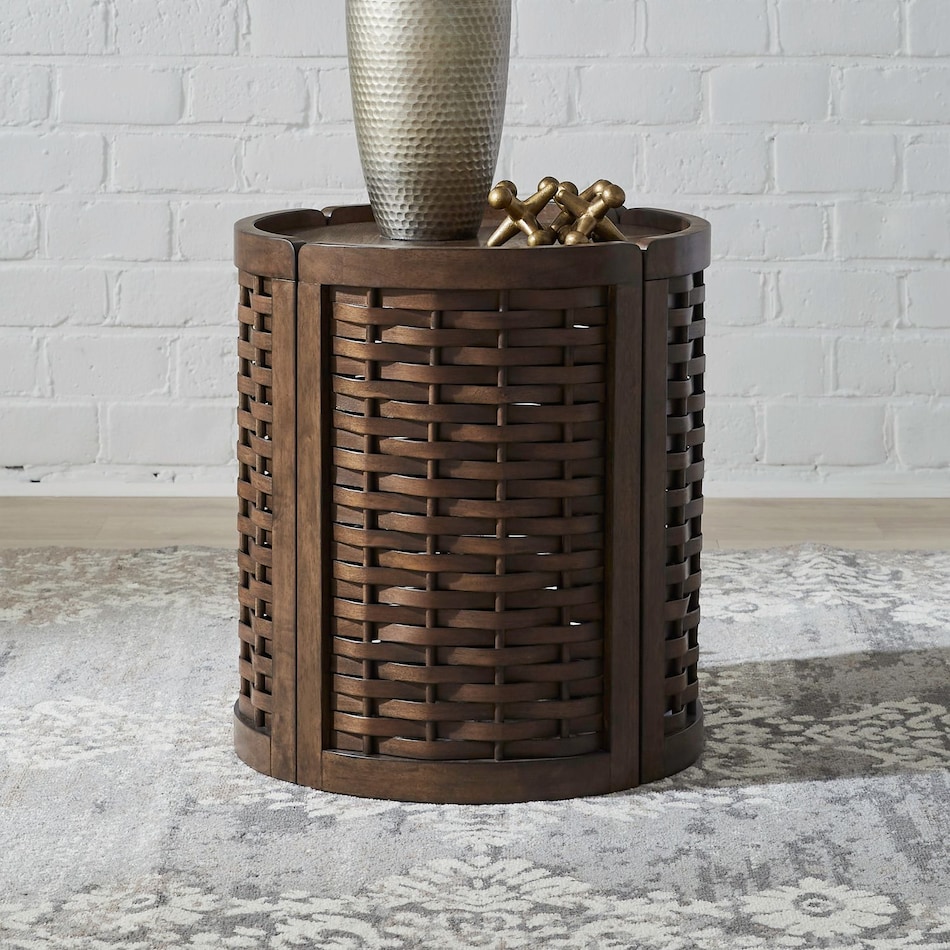 warren park brown end table   