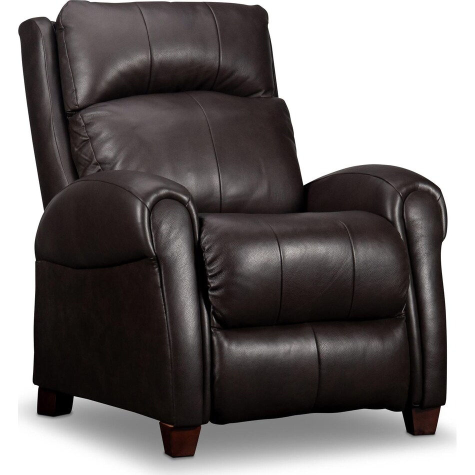 warrick brown power leather wall recliner   