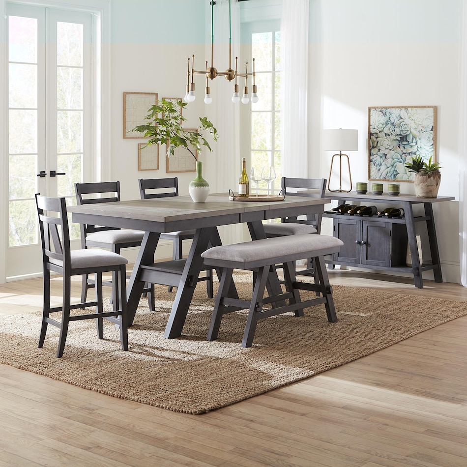 wasson brown grey bench   