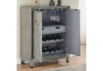 waverly antique blue accent cabinet   