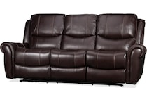 waylon brown power leather reclining sofa   