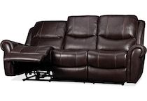 waylon brown power leather reclining sofa   