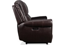 waylon brown power leather reclining sofa   