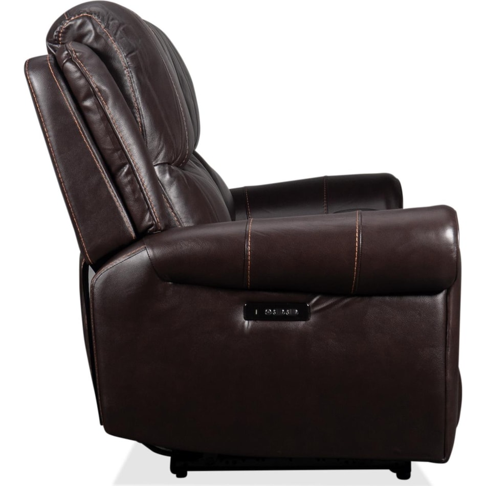 waylon brown power leather reclining sofa   