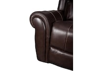 waylon brown power leather reclining sofa   