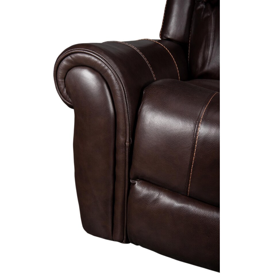 waylon brown power leather reclining sofa   