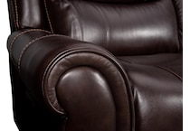 waylon brown power leather reclining sofa   