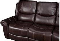 waylon brown power leather reclining sofa   