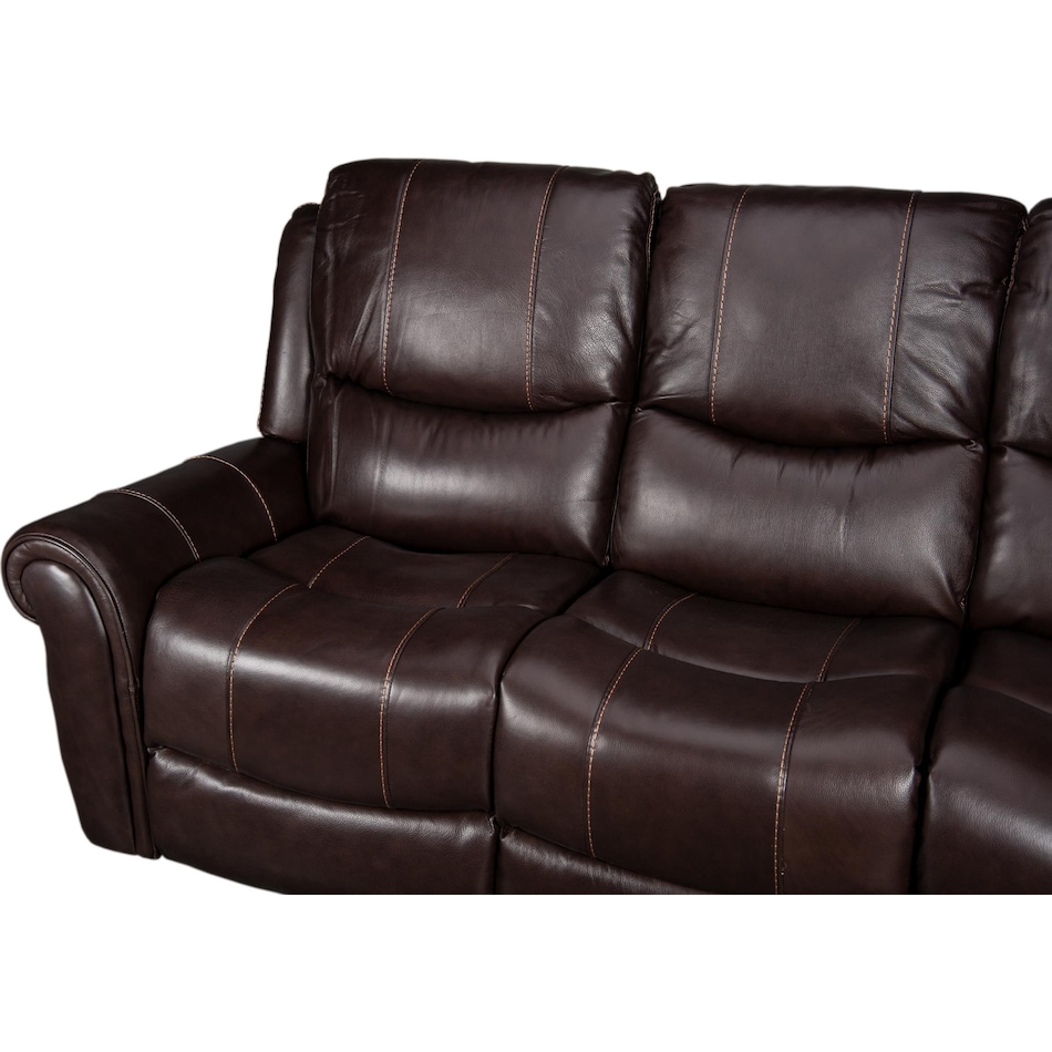 waylon brown power leather reclining sofa   