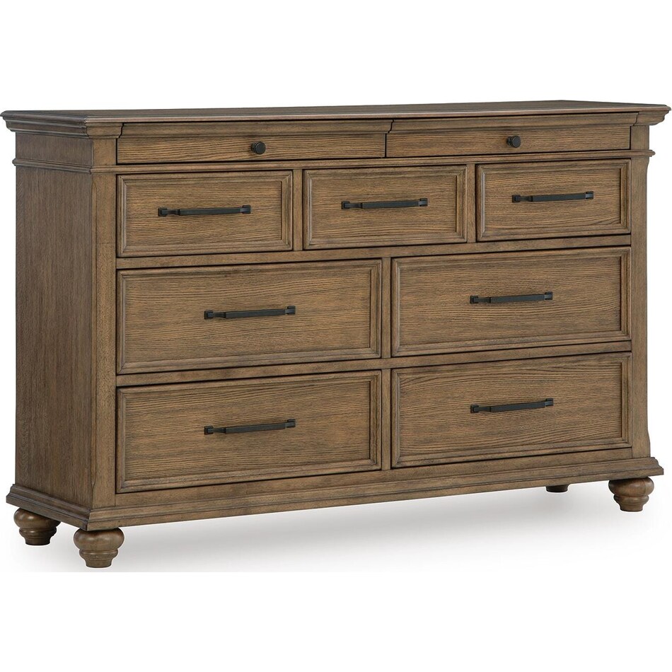 waynely medium brown dresser   