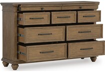 waynely medium brown dresser   