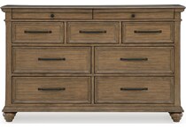 waynely medium brown dresser   