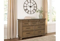 waynely medium brown dresser   