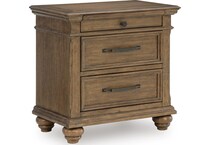 waynely medium brown nightstand   