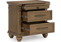 waynely medium brown nightstand   