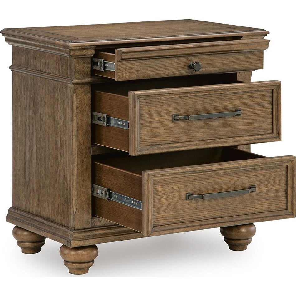 waynely medium brown nightstand   
