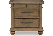 waynely medium brown nightstand   