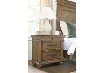 waynely medium brown nightstand   