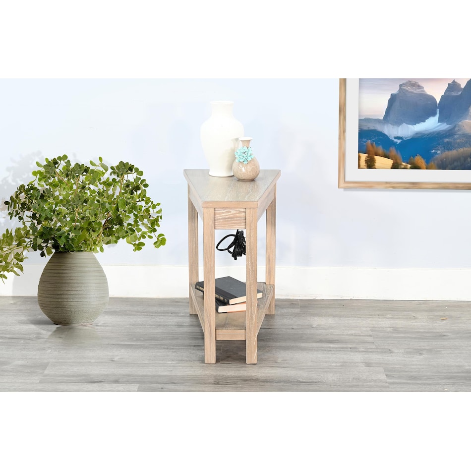 wedge tbl w  power chairside table   