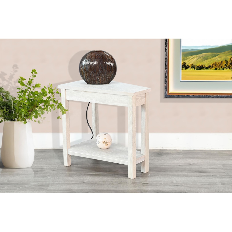 wedge tbl w  power chairside table   