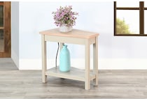 wedge tbl w  power tan chairside table   