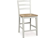 westlinport antique white counter chair   