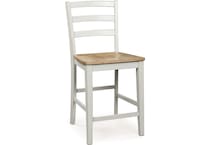 westlinport antique white counter chair   