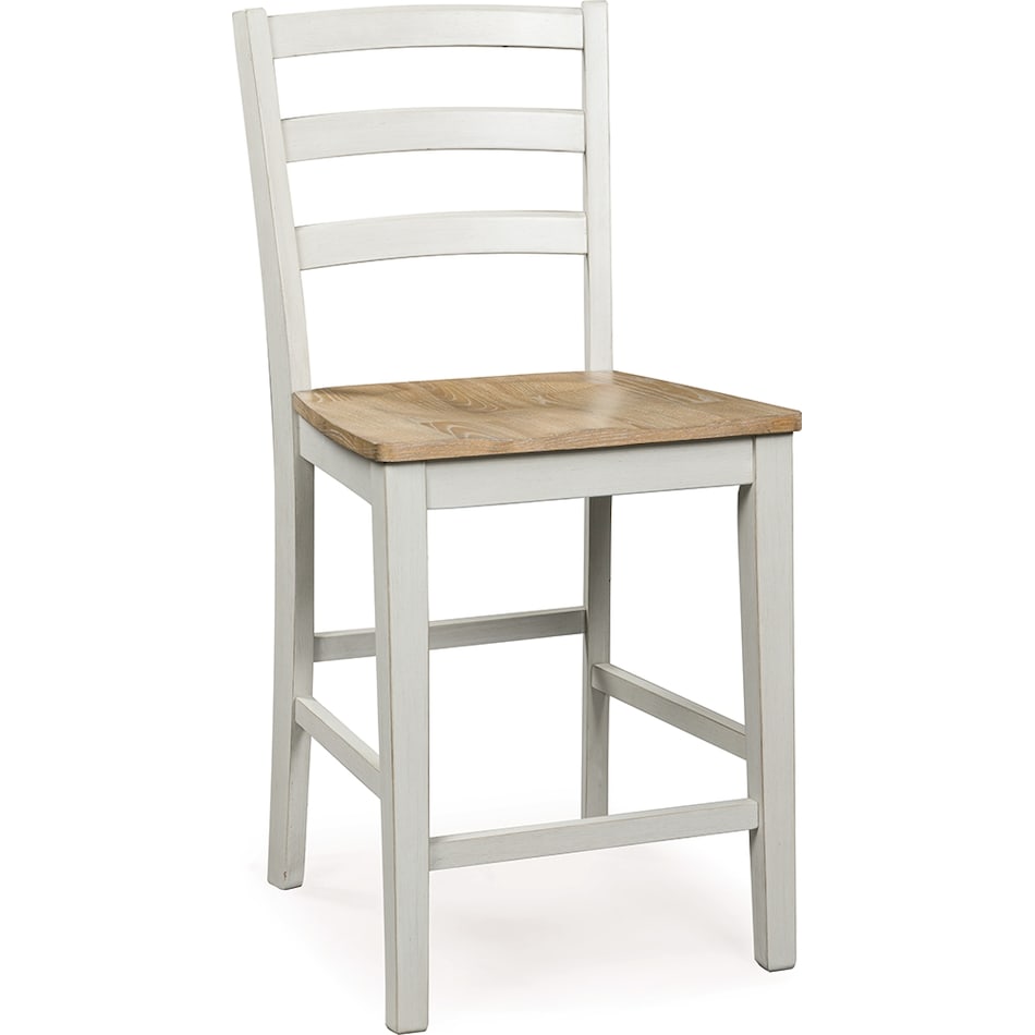 westlinport antique white counter chair   