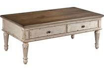 westview white wash brown cocktail table   