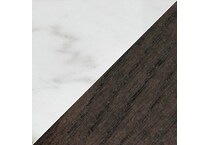 white dark brown swatch  