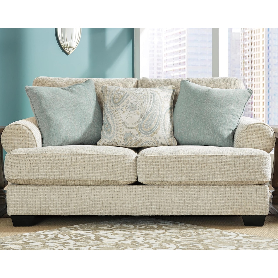 white loveseat   