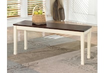 whitesburg cottage white bench   